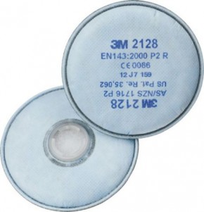 3M Partikelfilter mit Aktivkohle P2 2128 Bajonett Filter zur Serie 6000, 7000 und FF-400