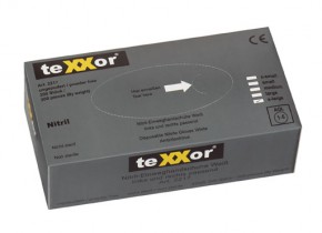 teXXor 2217 Einweg- Nitril Handschuhe 200 Stück in Spenderbox 