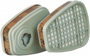 3M Gasfilter A2 6055 Bajonett Filter zur Serie 6000, 7000 und FF-400