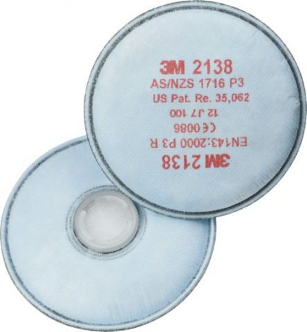 3M Partikelfilter P3 mit Aktivkohle 2138 Bajonett Filter zur Serie 6000, 7000 und FF-400