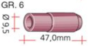 Gasdüse aus Keramik für SR 17 Größe 6 10N48