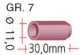 Gasdüse aus Keramik Größe 7 für TBi. SR 9, SR 20, SBT 9, SBT 20, 13N09