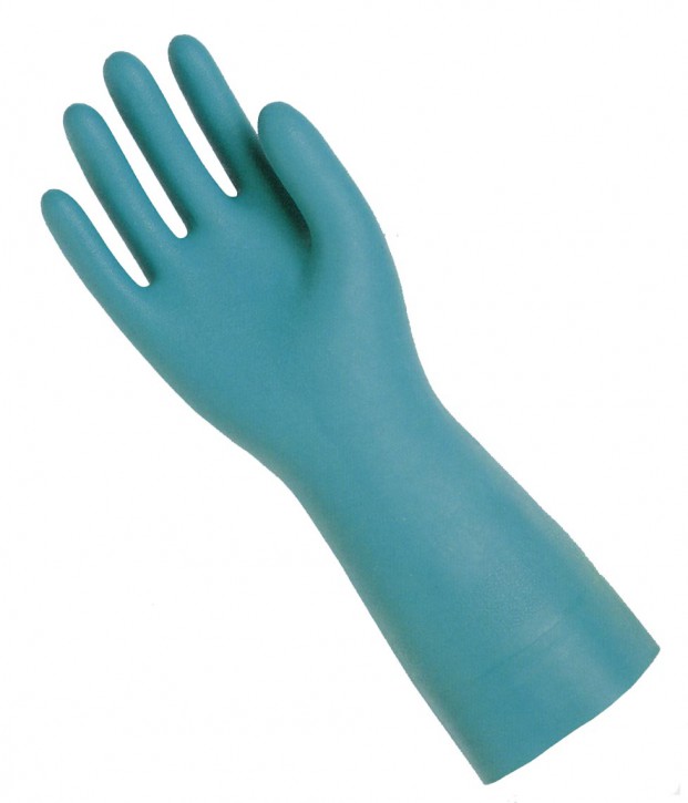 Chemieschutz Handschuhe Nitril grün EN 374-3 Größe 10