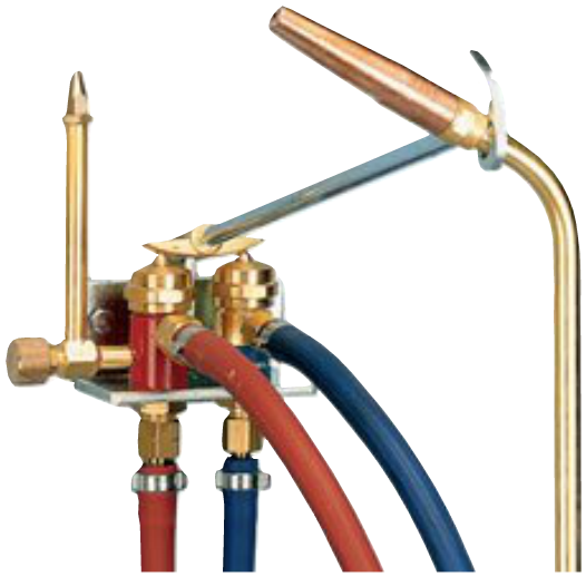 Gassparer mit regulierbarer Pilotflamme für Azetylen und Sauerstoff